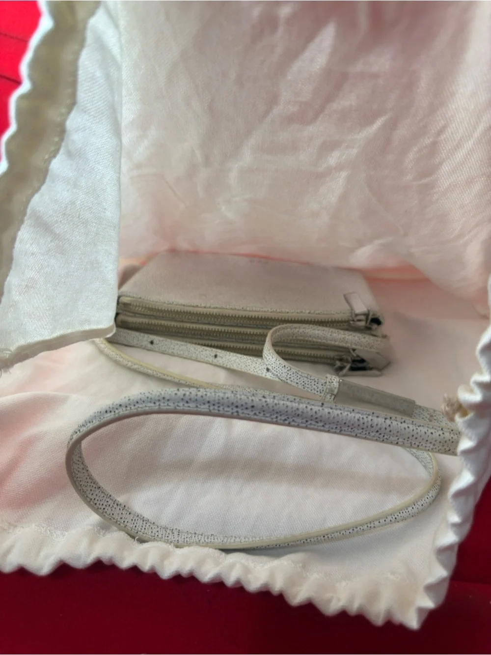 White Pebbles Leather Bag Aritzia Auxiliary - Sleek Everyday Shoulder Purse